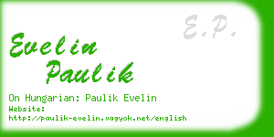 evelin paulik business card